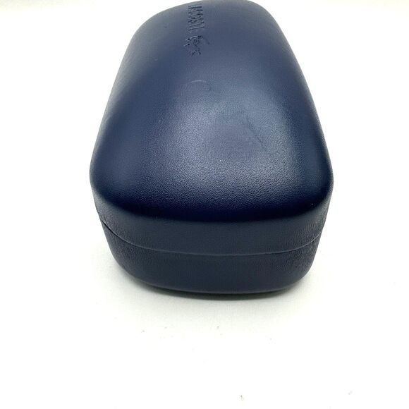 LACOSTE Dark Navy Smooth Faux Leather Clamshell Eye Glass Case - Picture 10 of 12